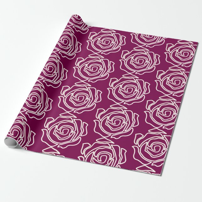 Regalo Papel de ajuste de 'Bold Rosa Garden' (Desenrollado)
