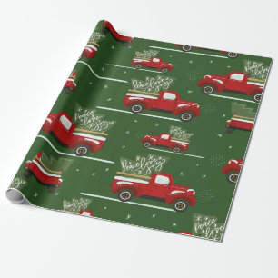 Regalo Papel de ajuste de camiones de navidades