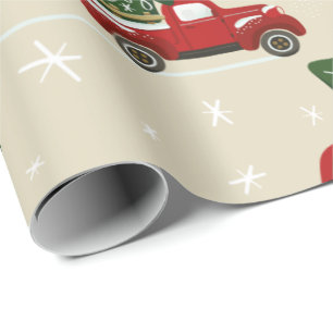 Regalo Papel de ajuste de camiones de navidades
