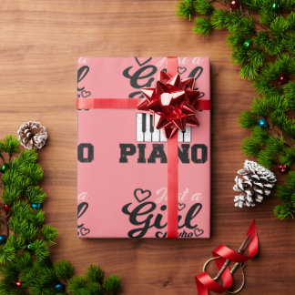 Regalo Papel de ajuste de Chica de piano