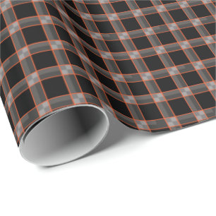 Regalo Papel de ajuste de comprobación de Naranja negro