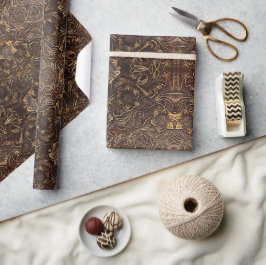 Regalo Papel de ajuste de cuero con herramientas