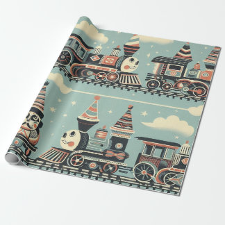 Regalo Papel de ajuste de cumpleaños del tren