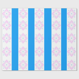 Regalo Papel de ajuste de Damasco rosa y azul