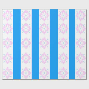 Regalo Papel de ajuste de Damasco rosa y azul