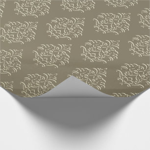 Regalo Papel de ajuste de Damask Champagn