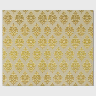 Regalo Papel de ajuste de Damask Champagn
