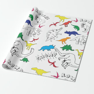 Regalo Papel de ajuste de dinosaurios