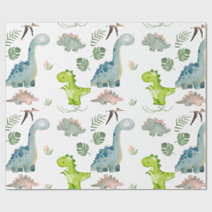 Regalo Papel de ajuste de dinosaurios