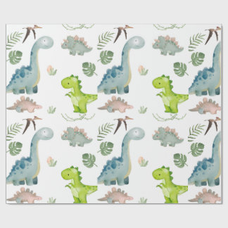 Regalo Papel de ajuste de dinosaurios