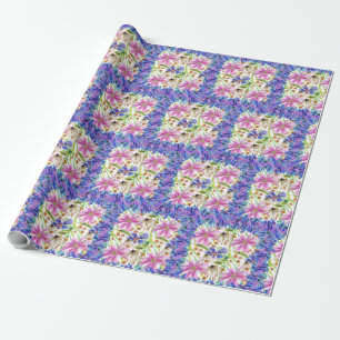 Regalo Papel de ajuste de diseño de flores silvestres