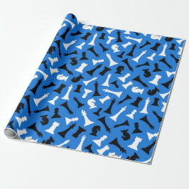 Regalo Papel de ajuste de diseño de piezas de ajedrez
