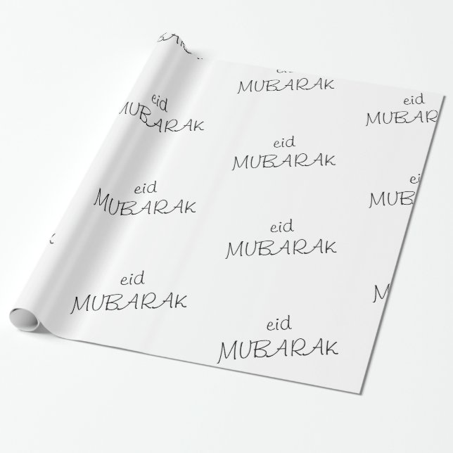 Regalo Papel de ajuste de Eid Mubarak (Desenrollado)