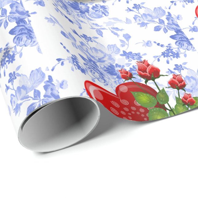 Regalo Papel de ajuste de el día de San Valentín (Esquina del rollo)