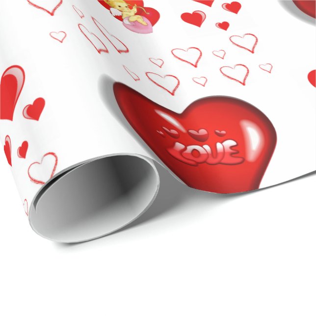 Regalo Papel de ajuste de el día de San Valentín (Esquina del rollo)