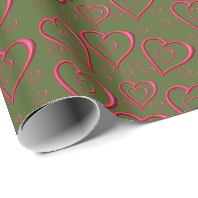 Regalo Papel de ajuste de el día de San Valentín (Esquina del rollo)