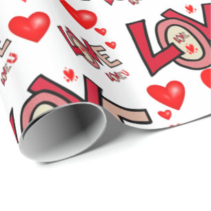 Regalo Papel de ajuste de el día de San Valentín