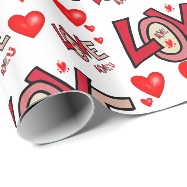 Regalo Papel de ajuste de el día de San Valentín (Esquina del rollo)