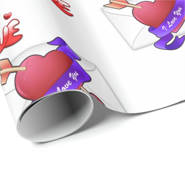 Regalo Papel de ajuste de el día de San Valentín (Esquina del rollo)