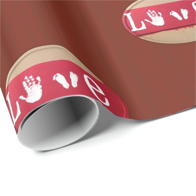 Regalo Papel de ajuste de el día de San Valentín (Esquina del rollo)