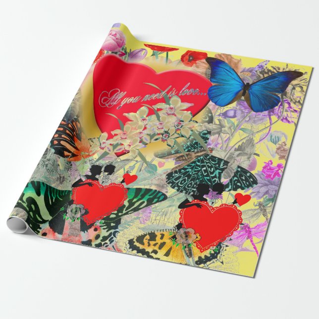 Regalo Papel de ajuste de el día de San Valentín (Desenrollado)