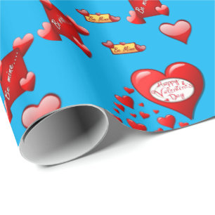 Regalo Papel de ajuste de el día de San Valentín