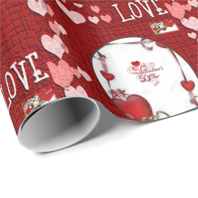 Regalo Papel de ajuste de el día de San Valentín (Esquina del rollo)