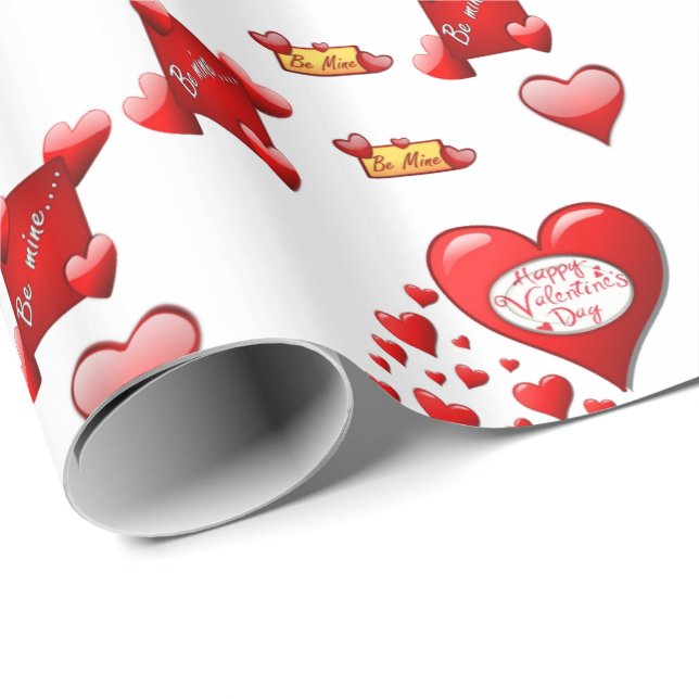 Regalo Papel de ajuste de el día de San Valentín (Esquina del rollo)