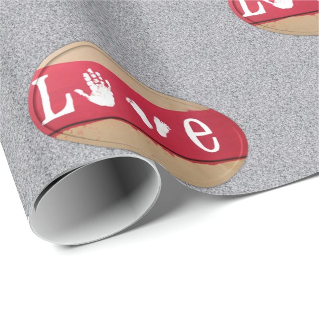 Regalo Papel de ajuste de el día de San Valentín (Esquina del rollo)