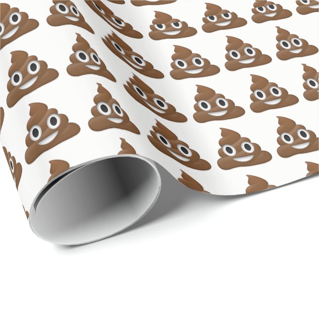 Regalo Papel de ajuste de Emoji de poop (Esquina del rollo)