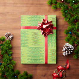 Regalo Papel de ajuste de espiral verde