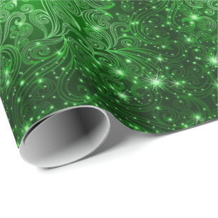 Regalo Papel de ajuste de estrellas y nalgas verdes celes