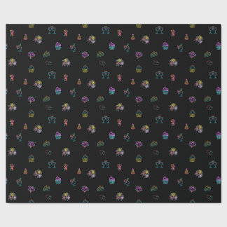 Regalo Papel de ajuste de Fiesta estilo neón - Rollo