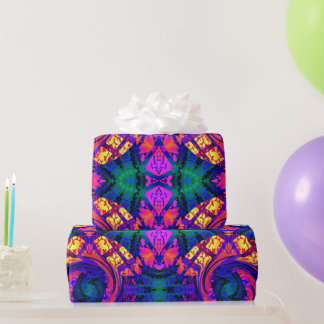Regalo Papel de ajuste de Fiesta Neon Swirl