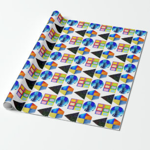 Regalo Papel de ajuste de formas coloridas
