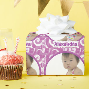 Regalo Papel de ajuste de foto de bebé personalizado