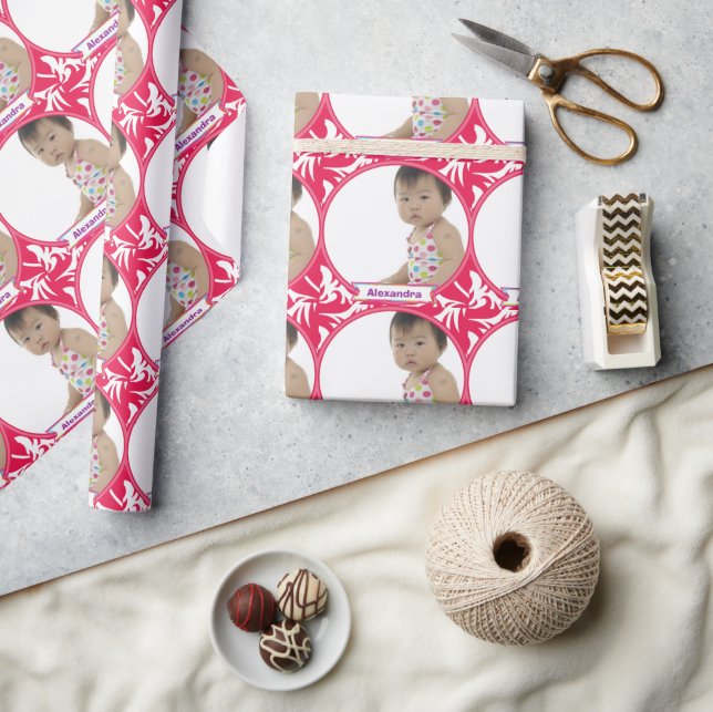 Regalo Papel de ajuste de foto de bebé personalizado (Artesanía)