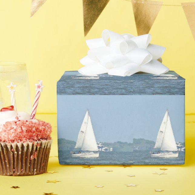 Regalo Papel de ajuste de foto en velero (Fiesta de cumpleaños )