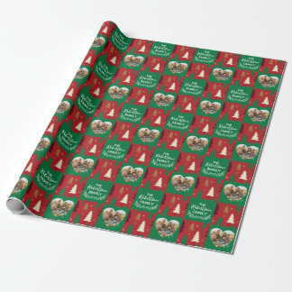 Regalo Papel de ajuste de foto Navidades de nombre famili