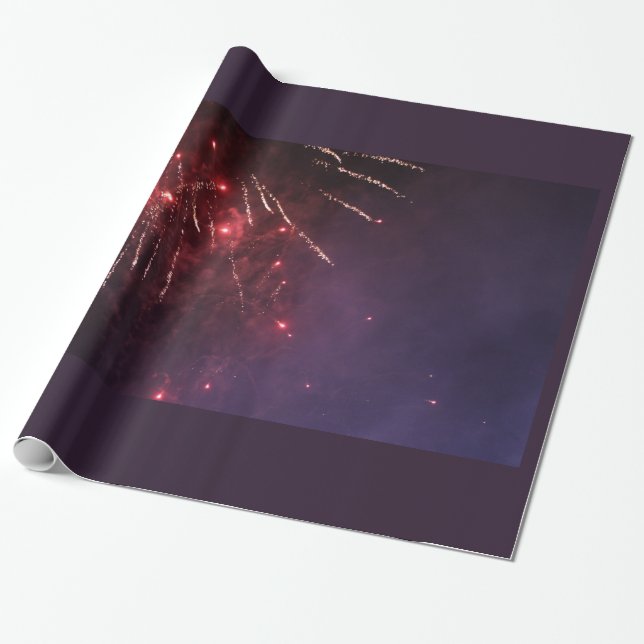 Regalo Papel de ajuste de fuegos artificiales (Desenrollado)