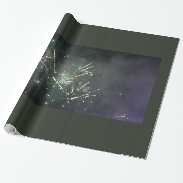 Regalo Papel de ajuste de fuegos artificiales (Desenrollado)