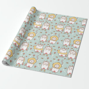 Regalo Papel de ajuste de gatos adorables