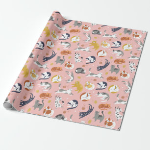 Regalo Papel de ajuste de gatos adorables