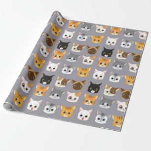 Regalo Papel de ajuste de gatos adorables