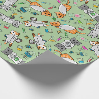 Regalo Papel de ajuste de gatos de ciencia