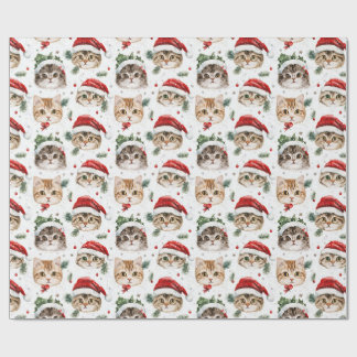 Regalo Papel de ajuste de gatos para navidades