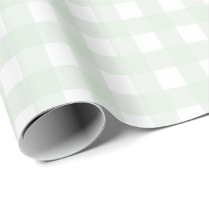 Regalo Papel de ajuste de Gingham verde