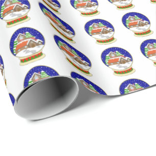 Regalo Papel de ajuste de Globe de nieve