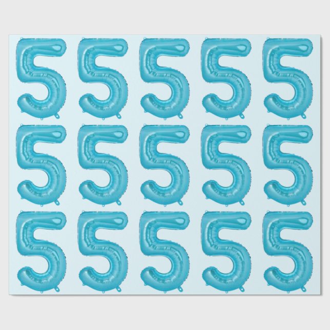Regalo Papel de ajuste de globo azul 5 (Superficie plana)
