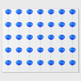 Regalo Papel de ajuste de globos azules
